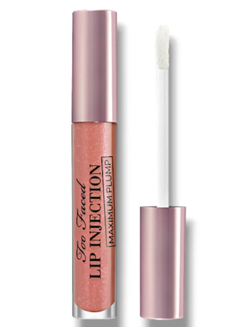 Too Faced Lip Injection Plumping Lip Gloss  Alamode Cool Tone Mauve Pink Shimmer